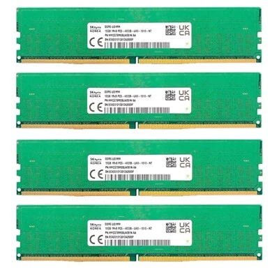 New Hynix 64GB (4X16GB) DDR54800MHz PC5-38400 288-Pins UDIMM Desktop Memory Ram - Image 1 of 4