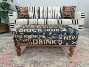 Upholstered Bench, Kitchen Stools, Coffee Bar Cabinet, Storage Coffee Table - Picture 1 of 6