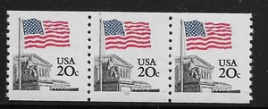 US Scott #1895, Plate #12 Coil 1981 Flag 20c VF MNH - Picture 1 of 1