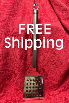Rösle Stainless Steel Perforated Barbeque Spatula, Matte Handle ( 18 Inch ) - Image 1 of 4