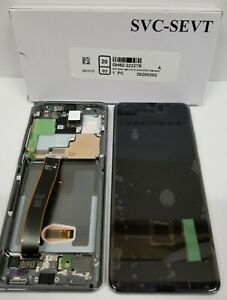 Samsung galaxy S20 Ultra Silver LCD Touch Screen Digitizer + Frame G988 OEM NEW