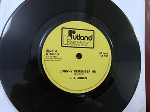 J. J. JONES Johnny Remember Me '83 UK 7 INCH synth pop Italo disco Rutland RX105 - Picture 1 of 2
