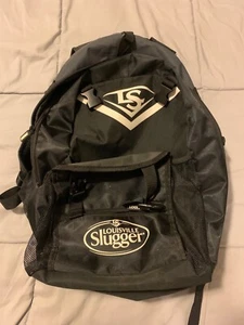 LOUISVILLE SLUGGER BACKPACK 16" X 14" BLACK GRAY GOOD COND. USED - Picture 1 of 12