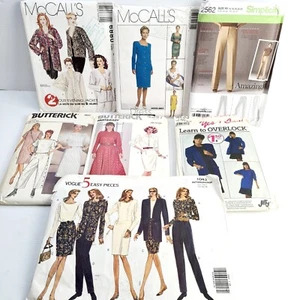 x7 Simplicity McCalls Vogue Butterick Ladies Clothes Sewing Patterns Size 10-24 - Picture 1 of 8