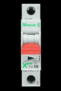 MOELLER 10 AMP CURVE B 6kA MCB CIRCUIT BREAKER XPOLE PLS6-B10 - Picture 1 of 6