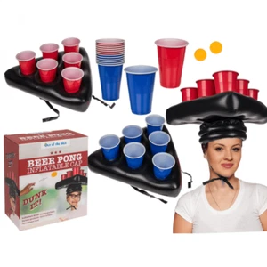 Partyspiel Beer Pong Game Trinkspiel Aufblasbare Mütze Becher Spaß - Bild 1 von 7