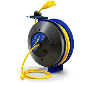 Goodyear Extension Cord Reel Retractable 12AWG x 50' Feet 3C SJTOW Cable - Picture 1 of 7