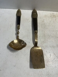- Buddha Thailand Serving Pair Kitchen Ware Spoon Dessert Server - Picture 1 of 6