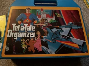 Vintage 1970s-80s TellAtale case w/ 13 Books 18 Cassette Lot Disney Etc. - Picture 1 of 9