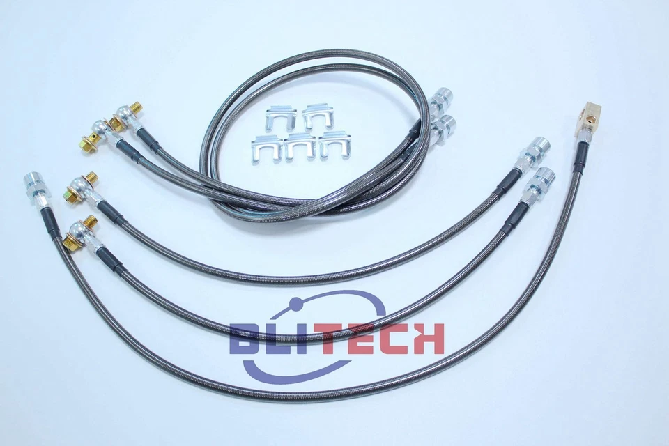 Stainless Brake Lines 1999-07 Chevy Silverado GMC Sierra 1500/2500/3500 Silver - Image 1 of 1