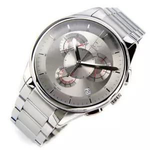 NEW CK CALVIN KLEIN K2A27193 SWISS MADE CHRONOGRAPH STEEL WATCH BASIC - Picture 1 of 10