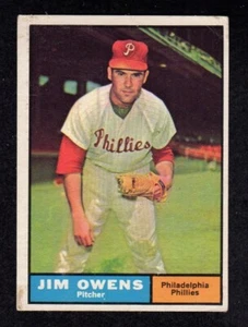 1961 Topps #341 Jim Owens Philadelphia Phillies Vintage Baseball Card EX - Picture 1 of 2