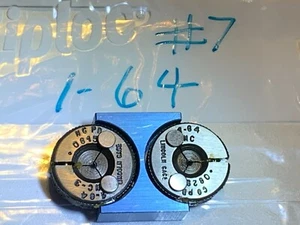 LINCOLN GAGE - 1-64 NC-3 - MISURATORI AD ANELLO FILETTATO - GO .0629 NO GO- .0615 - Foto 1 di 4