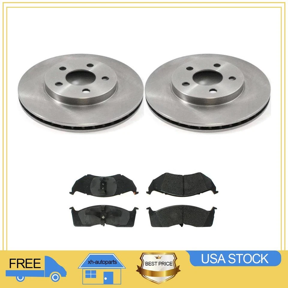 Juego completo de pastillas de freno y rotores delanteros metálicos para Dodge Neon XH 1998-1999 Foto 1 de 4