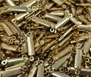 25 pcs Gold Brass Fish Hook Box Clasps Craft Jewelry 19mm 3/4" Connectors VTG - Picture 1 of 3