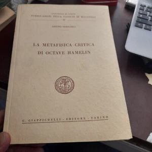 la metafisica critica di octave hamelin giappichelli A3 - Picture 1 of 4