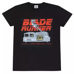 OFFICIAL BLADE RUNNER VOIGHT-KAMPFF TEST HOLDEN QUOTE PRINT BLACK T-SHIRT - Picture 1 of 5