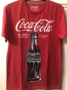 Men’s Red Coca Cola T Shirt Size Medium - Picture 1 of 5
