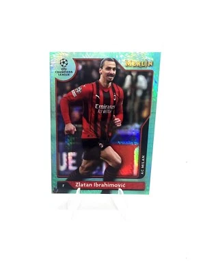 2021-22 Topps Merlin UEFA Zlatan Ibrahimovic Aqua Prism AC Milan - Image 1 of 2