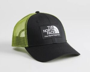 THE NORTH FACE Mudder Trucker Hat Cap TNF Black/Granny Smith NF0A5FXAZIX NEW