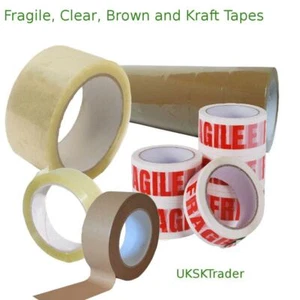 Strong Packaging Sealing Tape Parcel Carton Sellotape All Colours And Sizes UK - Picture 1 of 5