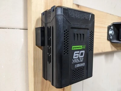 Tool Storage - 60v Greenworks Pro Battery Wall Mount or Undershelf Mount for 60v