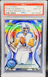 MARCUS MARIOTA 2015 TOPPS FINEST ATOMIC ROOKIE DIE CUT TENNESSEE TITANS PSA 10 - Picture 1 of 4