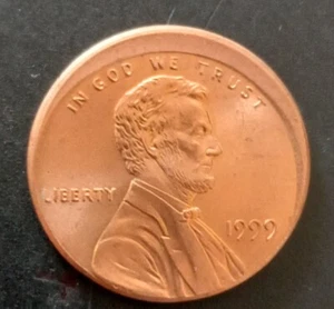 1999 Lincoln Memorial Penny - Off Center Die Punch - Picture 1 of 2