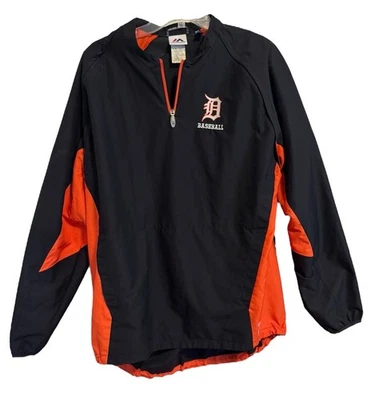 Majestic Cool Base MLB Detroit Tigers 1/4 Zip Pullover Sz Large - Image 1 of 4