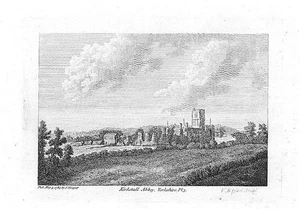 Impresión Antigua Original 1783 "KIRKSTALL ABBEY, YORKSHIRE Pl.3" LEEDS (S139) - Imagen 1 de 1