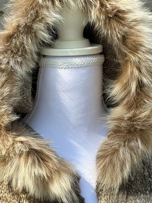 Neiman Marcus Fur Trim Poncho/ Cape - Image 1 of 4