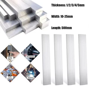 Barra plana de acero inoxidable 304 varilla de placa CNC metal ancho 10-25 mm longitud 500 mm - Imagen 1 de 30