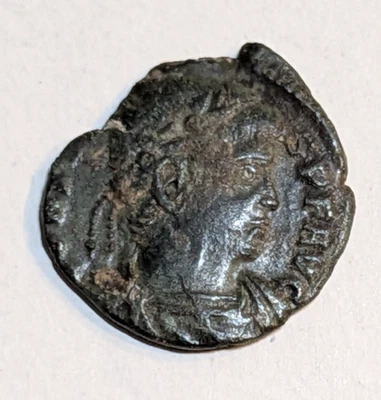 Constans 1 (AD 337-350) Bronze Reduced Follis Ancient Roman coin Soldiers Back - Image 1 of 2