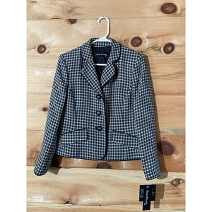 NWT! Evan-Picone Women's Suit Blazer Jacket. sz 6P. Navy/Ivory. Vintage? office - Picture 1 of 6