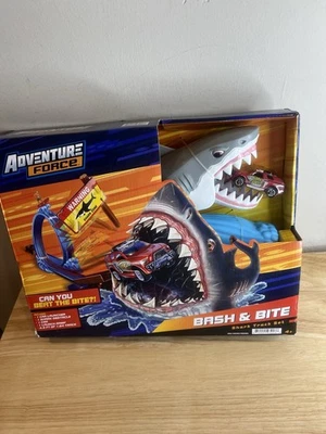 Adventure Force Bash & Bite Shark Track Kids Play Set NEW-R46-435 - Image 1 of 4