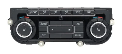 2011-2012 Volkswagen Tiguan Eos Dual Zone Climate Control Panel Part 5K0907044CF - Image 1 of 4