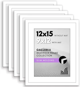 5er Set moderne 12x15 Bilderrahmen mit Plexiglas - perfekt für Galeriewände - Bild 1 von 2