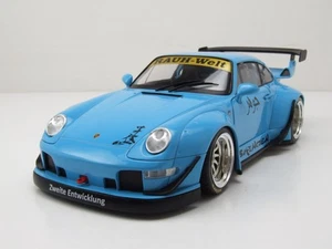 Porsche RWB RAUH-Welt Body Kit Shingen azul coche modelo 1:18 Solido - Imagen 1 de 10