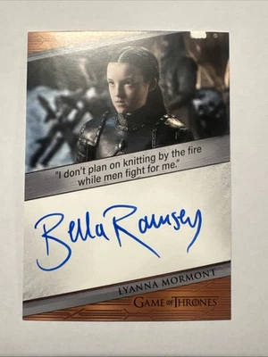 2024 Game of Thrones Legends Of Realm Bella Ramsey Lyanna Mormont Quotable Auto - Image 1 of 4