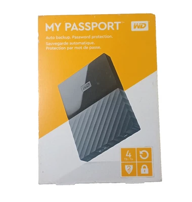 Western Digital My Passport Portable 4TB Hard Drive 2.5" Portable HDD Black - Image 1 of 4