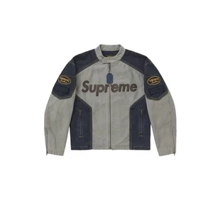 In-Hand Supreme Vanson Leathers Cordura Cotton Jacket Denim Size: XL - Picture 1 of 7