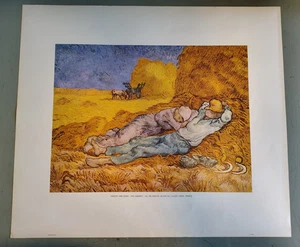 Vincent Van Gogh The Harvest Vintage Lithograph Ltd Numbered COA Spain 1970s - Picture 1 of 12