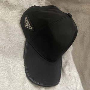 Prada Nylon Baseball Cap Size M L Adjustable Classic Hat Preowned Clean - Picture 1 of 10