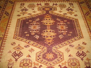 Antique Indian Amristar Rug Size 9'x9'7'' - Picture 1 of 1