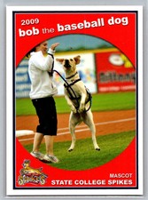 Bob the Baseball Dog Grandstand State College Spikes 2009 Bat Dog