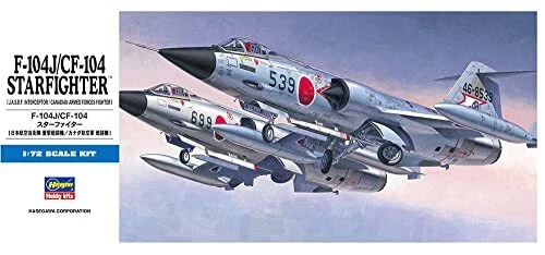 Hasegawa 1/72 Air Self-Defense Force F-104J/CF-104 Starfighter Plastic Model D16 - Immagine 1 di 2