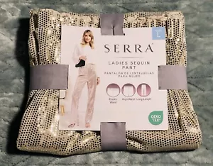 SERRA Ladies Gold Sequin Pants Sz L (Fits Like XL) for Aldi *BRAND NEW! - Picture 1 of 4