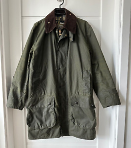VINTAGE! Barbour A200 Border wax khaki olive jacket / coat S-M waxed hunting