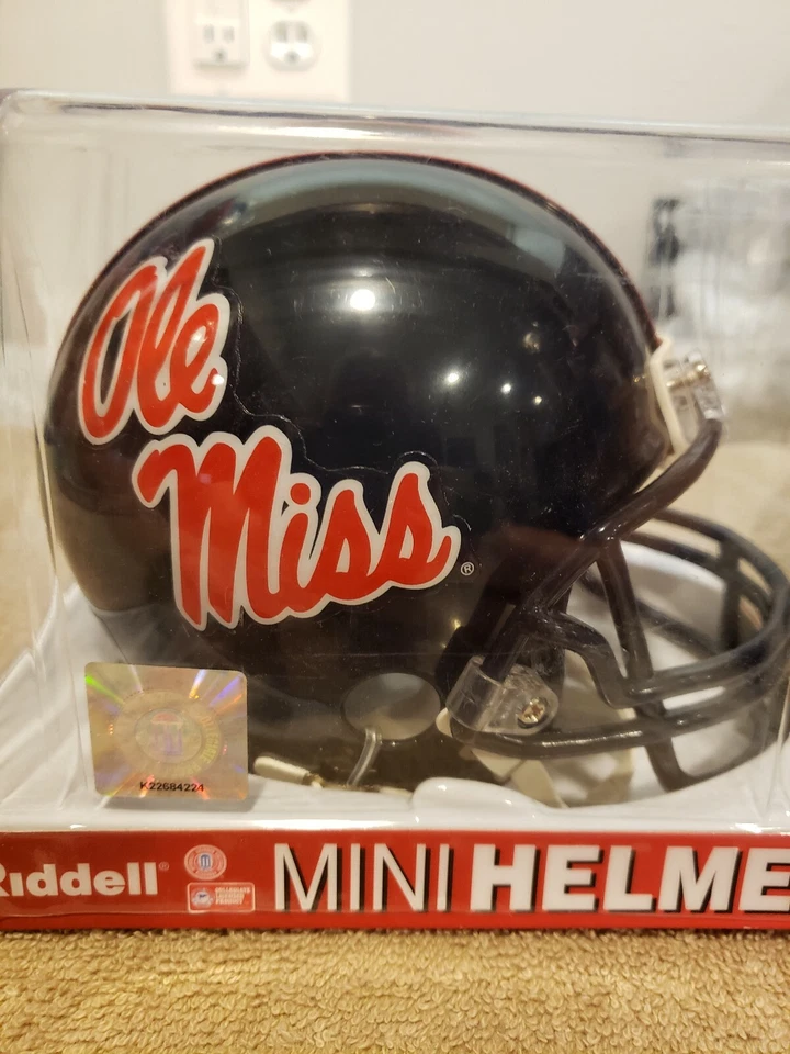 Mississippi Rebels Helmet Riddell Replica Mini Vsr4 Style