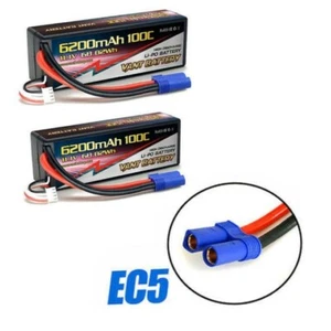 2 PACK VANT 6200MAH 3S 11.1 100C LIPO BATTERY EC5 HARD POWERHOBBY GENS ACE LOSI - Picture 1 of 1